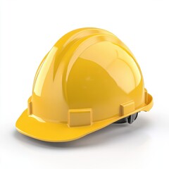 A yellow hard hat isolated on white background