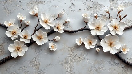 cherry blossom on wooden background