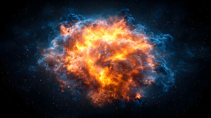 Obraz premium Explosive Cosmic Nebula In Outer Space