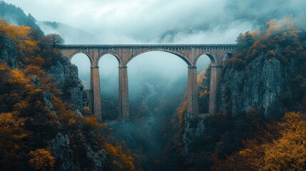 A bridge extending over a deep valley, representing personal transformation and courage.