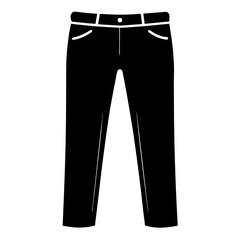 Black silhouette of a pair of pants with pockets and a belt loop