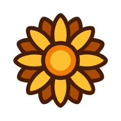 Elegant Rose Flower in Minimalist Line Art Style - Handmade Flower SVG Illustration for Modern Plant Design Project"