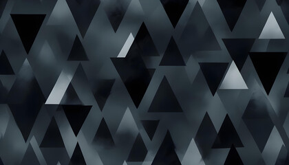 Intriguing abstract artwork featuring a complex arrangement of overlapping triangular forms.