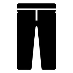 Simple Black and White Icon Representing a Pair of Trousers or Pants