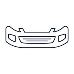 Car Front Bumper Line Art Vector