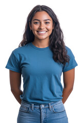 Obraz premium PNG Woman t-shirt background portrait.