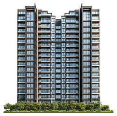 PNG Group of asian buildings architecture modern condo.