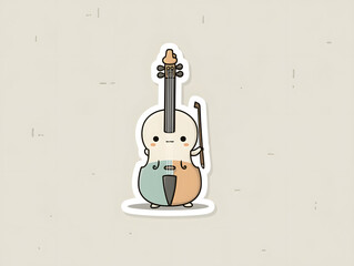Cello holding a bow