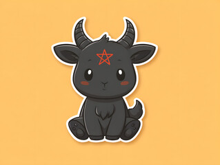Little baphomet sticker