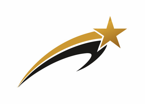 Shooting Star Icon: A captivating shooting star icon, symbolizing aspirations, goals, and the pursuit of excellence, perfect for conveying progress and achievement.