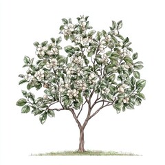 Small flowering tree with abundant blooms