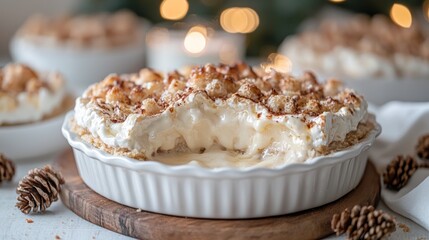 Creamy crumble pie, a delectable dessert