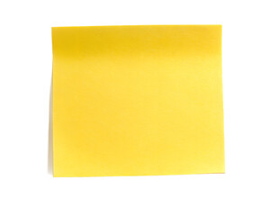 yellow sticky note isolated
