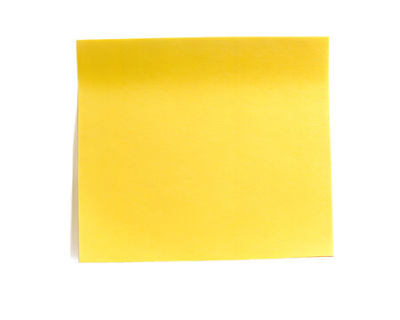 yellow sticky note isolated