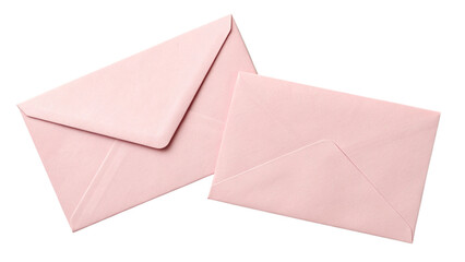 pink envelope isolated on white background