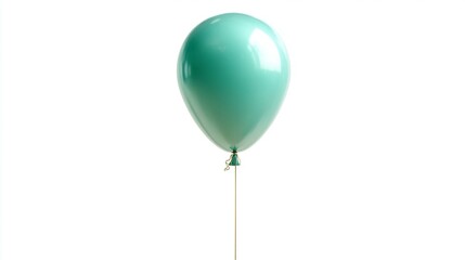 green balloon isolated on white