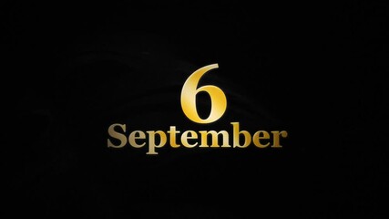 Typography 6th September, Golden 6 September