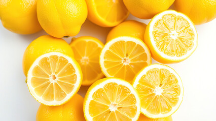 Obraz premium Limes lemon fruit citric food fresh citrus concept closeup healthy yellow color