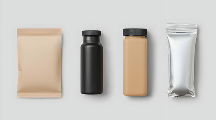 Mockup Of Food And Drink Packaging In Different Materials