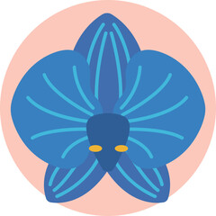 A stylized orchid flower, representing grace and refinement in floral design.