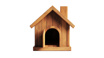 Dog house on a white background 3D illustration