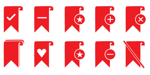 Bookmark icon Symbol set collection