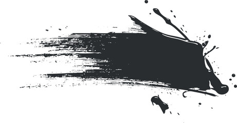 Naklejka premium Abstract black ink splash design ideal for artistic backgrounds or graphic projects.
