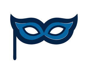 Carnival mask design in blue and dark tones for celebrations  