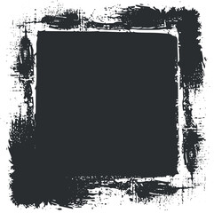 A grunge-style black frame with a textured border suitable for artistic displays or photo presentations.