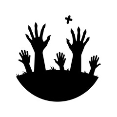 Silhouette of hands holding hands vector art shows teamwork and help