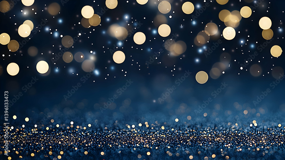 Poster abstract glitter background with bokeh lights