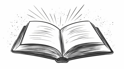 Obraz premium Journal icon in black and outline style. Bound Writings. Illustration