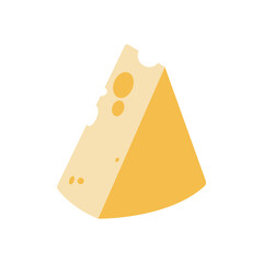 Cheese brick illustration. Vector on white background