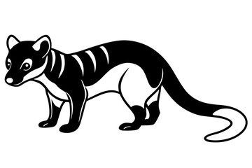 civet silhouette line art vector illustration