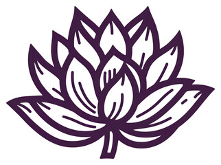 Fototapeta premium PNG Lotus logo calligraphy creativity.