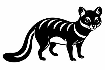 civet silhouette line art vector illustration