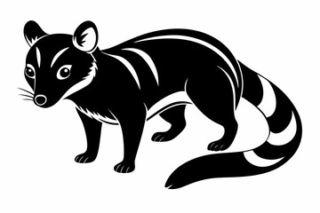 civet silhouette line art vector illustration