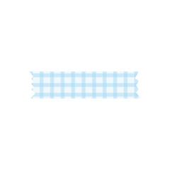 cartoon washi tape with gingham pattern. Vector adhesive tapes ornament.