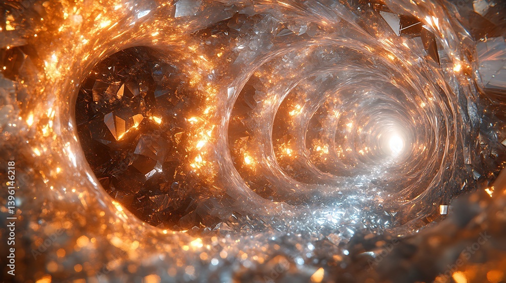 Canvas Prints a mesmerizing maze of interconnected crystalline structures, reflecting infinite light spectrums, re