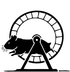 Hamsten Wheel Silhouette Stencil