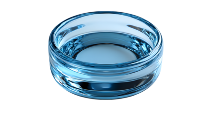 Crystalclear glass bowl with intricate reflections and refractions ideal for design art and