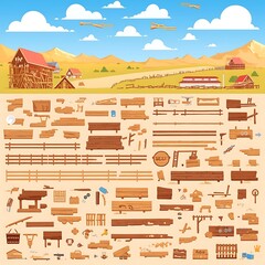 Farm Wood Assets Collection