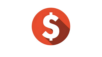 Obraz premium Dollar Sign in a Red Circle Finance Economy and Currency Symbol for Business and Financial C