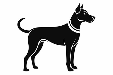 dog silhouette line art vector illustration