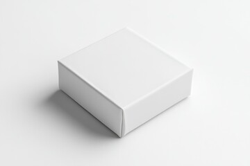 Fototapeta premium Blank White Box Simple Isolated Mockup for Product Presentation or Packaging