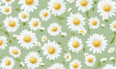 chamomile flower photographic background wall texture pattern seamless wallpaper