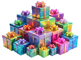 Fototapeta premium colorful gift boxes with ribbon