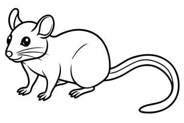 Fototapeta premium dormouse silhouette line art vector illustration