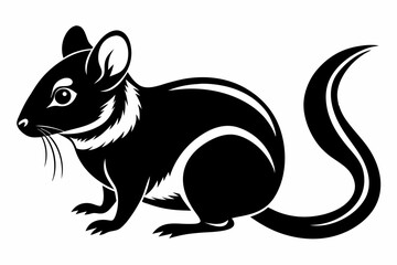 dormouse silhouette line art vector illustration