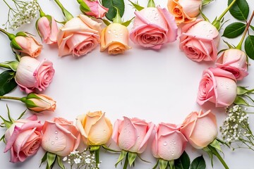 Roses in a Circle with Serenity [with copy space]